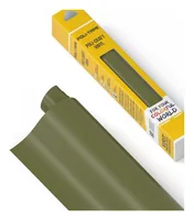 Poli-Tape Vinylfolie Permanent 30.5 x 183 cm, Oliv matt - Geeignet für Drucker: Nein - Detailfarbe: Olivgrün - Aussenanwendung: Ja - Selbstklebend: Ja - Aufbügelbar: Nein - Folientyp: Vinylfolie