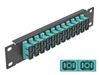 Delock 10 LWL Patchpanel 12 Port SC Duplex aqua 1 HE schwarz