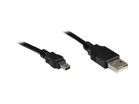 GoodConnections USB 2.0 A > Mini-B 5-pin(ST-ST) 1m Adapterkabel Schwarz