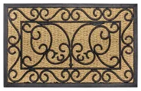 Hanse Home Fussmatte Ornament 45 cm x 75 cm, Schwarz/Braun - Nachhaltigkeit: Nicht angegeben - Motiv: Schriftzug - Detailfarbe: Braun - Schwarz - Breite: 45 cm - Länge: 75 cm - Detailmaterial: Gummi - Kokos