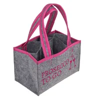Goldbuch B71/3159 bottle carrier Grey, Pink Felt 6 bottle(s)
