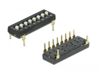 DIP-Schalter Tri-State 8-stellig 2,54 mm Rastermaß THT vertikal schwarz 2 Stück