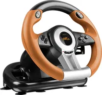 SPEEDLINK DRIFT O.Z. Black, Grey, Orange USB Steering wheel + Pedals Analogue / Digital PC