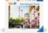 Ravensburger Puzzle Frühling in Paris 500 Teile - Motiv: Stadt / Land - Altersempfehlung ab: 12 Jahren - Tiefe: 36 cm - Breite: 49 cm - Effekte: Keine - Eigenschaften: Keine Eigenschaft