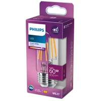 Philips LED T30 Stablampe, E27, Klar, Kaltweiss, 60W Ersatz - Energieeffizienzklasse EnEV 2020: E - Lampensockel: E27 - Farbtemperatur Kelvin: 4000 K - Gesamtleistung: 6.5 W - Dimmbar: nicht dimmbar - Zusätzliche Ausstattung: EyeComfort