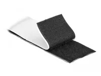 Delock Klettband-Rolle 1m x 50 mm Haft und Flauschband Schwarz - Breite: 50 mm - Länge: 1 m - Produkttyp: Klettband - Ausstattung Kabelmanagement: Zuschneidbar - Set - Selbstklebend - Verpackungseinheit: 1 Stück - Material: Kunststoff