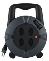 Schönenberger Kabelbox 10 m, 4x T13 Steckdose grau / schwarz - Schutzklasse: IP20 - Detailfarbe: Grau - Kinderschutz: Ja - Aussenanwendung: Nein - Steckertyp Ausgang: T13 - Material: Kunststoff