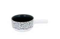 Kadastar Fondue-Caquelon Floral Weiss - Material: Keramik - Detailfarbe: Weiss - Fondue Variante: Käsefondue - Spülmaschinenfest: Nein - Durchmesser: 16 cm - Kompatible Kochfelder: Feuer - Gas - Glaskeramik