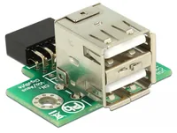 Delock USB 2.0 Adapter USB-A Buchse – USB-Pinheader gerade - USB Standard: 2.0 (480 Mbps) - Winkelstecker: Nein - Steckertyp Seite B: USB-Pinheader - Besondere Eigenschaften: Keine - Steckertyp Seite A: USB-A Buchse