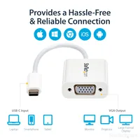 USB-C TO VGA ADAPTER - WHITE .