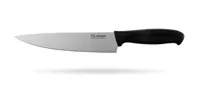 Lunasol Küchenmesser 20 cm, Schwarz - Typ: Küchenmesser - Klingenmaterial: Edelstahl - Griffmaterial: Edelstahl - Inklusive Messerblock: Nein - Set: Nein - Klingenschliff: Glatter Schliff
