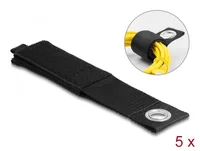 Delock Klettkabelbinder Schwarz 508 mm x 50 mm - Breite: 50 mm - Länge: 508 mm - Ausstattung Kabelmanagement: Wiederverwendbar - Haftend - Produkttyp: Klettkabelbinder - Verpackungseinheit: 5 Stück - Material: Polyester
