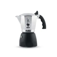 Bialetti Espressokocher New Brikka für 2 Tassen, Silber - Material: Aluminium - Kompatible Kochfelder: Glaskeramik - Gas - Halogen - Elektro - Detailfarbe: Silber - Anzahl Tassen: 2 × - Betriebsart: Manueller Betrieb