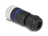 DeLOCK M12 Connector A-coded 8 pin female for mounting with screw connection