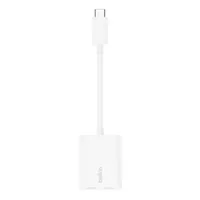 Belkin Adapter RockStar USB-C Audio + Charge Weiss - Zubehörtyp Mobiltelefone: Adapter - Detailfarbe: Weiss