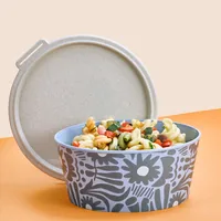 Koziol Schüssel Blomster Daisy mit Deckel 700 ml, Grün - Unterteilungsmöglichkeit: Nein - Material: Biozirkulärer Kunststoff - Detailfarbe: Grün - Set: Nein - Form: Rund - Sonderform
