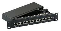 Mini-Patchpanel STP 12xRJ45 Cat.6A,10"" 1HE,grau
