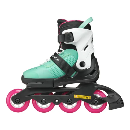 ROLLERBLADE Inline-Skates Microblade XT Schwarz/Meergrün, 33-36.5 - Schuhgrösse (EU): 33-36.5 - Kugellager Norm: SG3 - Anzahl Rollen: 4 - Farbe: Schwarz - Grün - Zielgruppe: Kinder - Verschluss: Klettverschluss - Schnürung - Schaftschnalle
