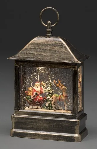 Konstsmide LED Wasserlaterne Weihnachtsmann, Höhe: 25 cm - Betriebsart: Batteriebetrieb - Motiv: Wasserlaterne - Fernbedienung: Nein - Aussenanwendung: Nein - Lichtfarbe: Warmweiss (WW) - Höhe: 25 cm