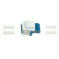 Logilink Keystone Modular Verbinder LC-Duplex Single blweiß