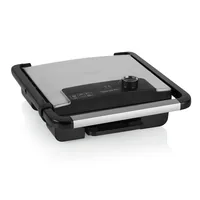 Princess Kontaktgrill Panini-Grill Pro 2000 W - Produkttyp: Kontaktgrill - Höhenverstellbar: Nein - Detailfarbe: Schwarz - Leistung: 2000 W - Temperatur einstellbar: Ja - Anzahl unterschiedliche Grillplatten: 1
