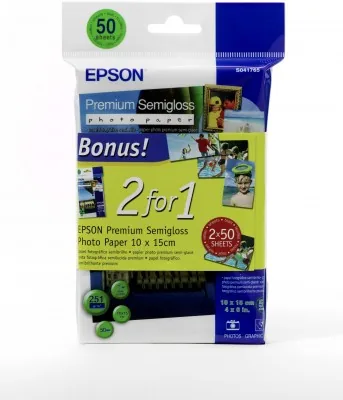 EPSON Premium semi gloss Photo Paper inkjet 251g/m2 100x150mm 50 sheet Pack