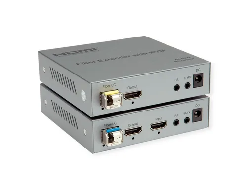 ROLINE KVM Verlngerung ber LWL, HDMI 4K, USB, 20 km
