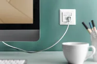 Digitus CAT 6A class EA network socket, design-compatible, shielded, flush-mounted