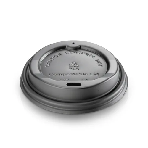 Haushaltsware Deckel zu 200 ml Kaffeebecher, 50 Stück, Schwarz - Detailfarbe: Schwarz - Materialtyp: Papier - Material: Polylactid Acid (PLA) - Karton - Verpackungseinheit: 50 Stück