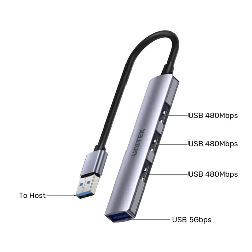 HUB Unitek H1208A USB-A / 3x USB-A 2.0, USB-A 3.0
