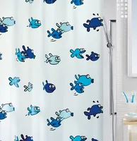 spirella Duschvorhang Hugo 180 x 200 cm - Breite: 180 cm - Höhe: 200 cm - Detailfarbe: Blau - Produkttyp: Duschvorhang - Detailmaterial: Poly-Ethylen-Vinylacetat (PEVA) - Grundmaterial: Kunststoff