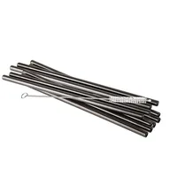 APS Strohhalm 11er-Set, 21.5 cm, Anthrazit - Materialtyp: Metall - Material: Edelstahl - Packungsgrösse: 10 Stück - Detailfarbe: Anthrazit - Länge: 21.5 cm
