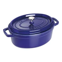 Staub 40510-288-0 Gusseisen Bräter/Cocotte Oval 29 cm 4,25 L Dunkelblau