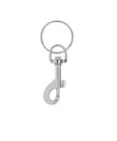 Glorex Schlüsselanhänger mit Karabiner, Ø 30 mm, Silber - Detailfarbe: Silber