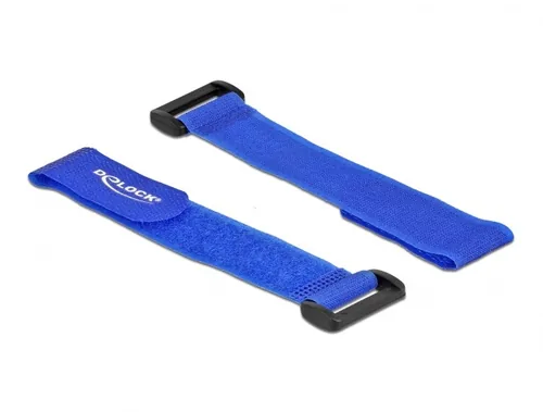 Delock Klettkabelbinder Blau 190 mm x 25 mm 5 Stück - Breite: 25 mm - Länge: 190 mm - Produkttyp: Klett-Kabelhalter - Ausstattung Kabelmanagement: Wiederverwendbar - Haftend - Verpackungseinheit: 5 Stück - Material: Klettband