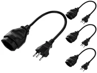 FURBER.power Verlängerungskabel T13-T12 0.2 m, 4 Stück - Anzahl Leiter: 3 - Detailfarbe: Schwarz - Kinderschutz: Ja - Steckereigenschaften: Angespritzt - Steckertyp Ausgang: T13 - Leiterquerschnitt: 1 mm²