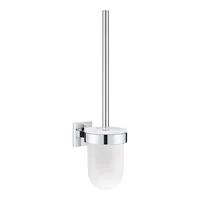 GROHE WC-Besenhalterung Start Cube Chrom - Art: Toilettenbürsten-Set - Detailfarbe: Chrom - Detailmaterial: Glas - Grundmaterial: Metall