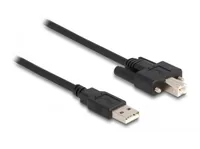 Delock USB 2.0-Kabel USB A - USB B 1 m - Kabeltyp: Anschlusskabel - Detailfarbe: Schwarz - USB Standard: 2.0 (480 Mbps) - Länge: 1 m - USB Anschluss 2 (Endgerät): USB B - Geschlecht Anschluss 2 (Endgerät): Male (Stecker)