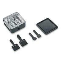 Severin Racletteofen Black Line Lite Mini RG 2360 4 Personen - Anzahl Personen: 4 - Funktionen: Antihaftbeschichtung - Grillplatte - Raclette - Regelbarer Thermostat - Rutschfeste Füsse - Connect-System: Keine Angaben - Grillplatte: Keramik - Pfännchenabl