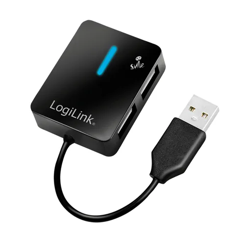 LogiLink UA0139 interface hub USB 2.0 Type-A 480 Mbit/s Black