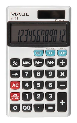 MAUL M112 Taschenrechner Tasche Display-Rechner Silber