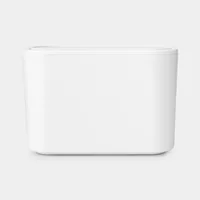 Brabantia Kosmetikeimer Mindset Weiss - Fassungsvermögen: 0 l - Höhe: 9.9 cm - Anzahl Behälter: 1 - Detailfarbe: Weiss - Form: Eckig - Material: Recycling Kunststoff