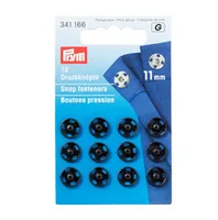 Prym Snap fasteners, 11mm, black