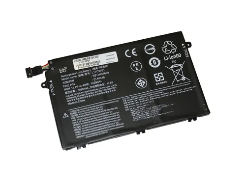 BTI Replacement 3 cell battery for Lenovo ThinkPad E14 E15 E480 E485 E490 E495 E580 E585 E590 E595 replacing OEM part numbers 01AV445 01AV446 01AV447 01AV448 L17L3P51 L17M3P51 L17M3P52 SB10K97609 // 11.1V 45Wh