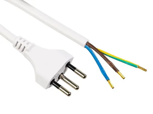 FURBER.power Anschlusskabel OE-T12 1.8 m Weiss - Anzahl Leiter: 3 - Detailfarbe: Weiss - Kinderschutz: Ja - Steckereigenschaften: Angespritzt - Steckertyp Ausgang: Offen - Leiterquerschnitt: 1 mm²
