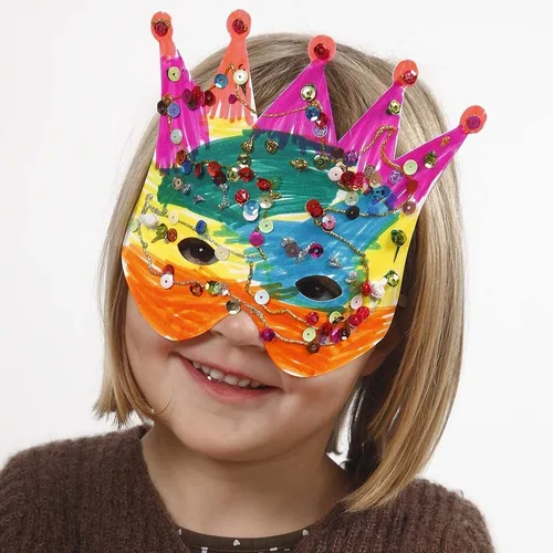 Creativ Company Partyaccessoire Masken 100 Stück - Packungsgrösse: 100 Stück - Produkttyp: Maske - Material: Karton - Detailfarbe: Weiss - Motto: Universal