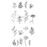 Sizzix Stempel Set Schablone Garten-Botanik 17er-Pack - Breite: 8 cm - Länge: 5 cm - Selbstklebend: Nein - Motiv: Garten