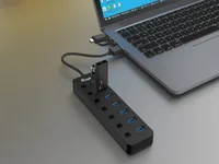 Equip 7-Port USB 3.2 Gen 1 Hub with Power Adapter