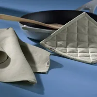 Kela Küchenhandschuh Puro Grau - Grösse: S/M - Detailfarbe: Grau - Material: Baumwolle - Leinen - Anwendungsbereich: Küche