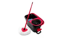 Vileda Turbo Smart mop Microfibre Black, Red